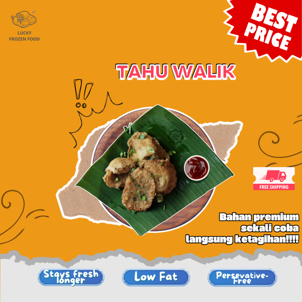 

TAHU WALIK DAGING AYAM PREMIUM ISI (20) Frozen food diajmin halal