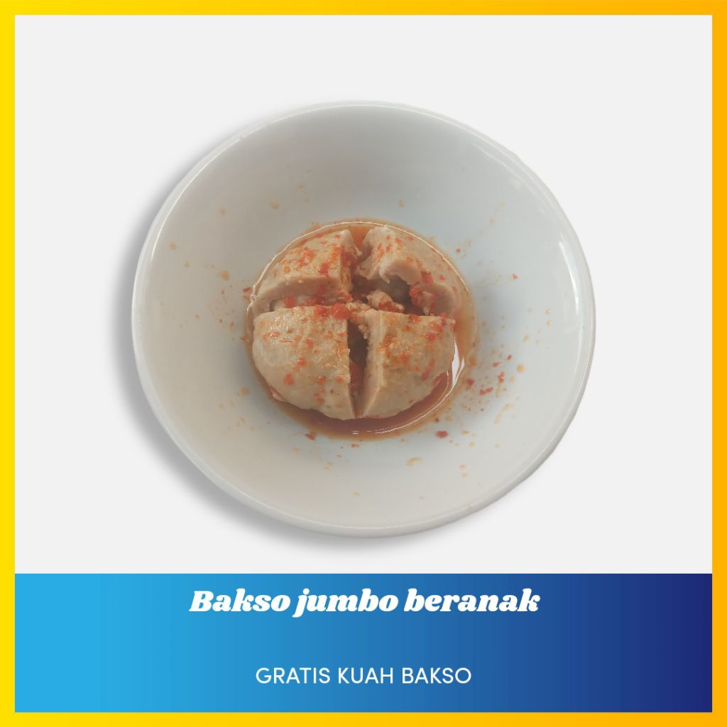 

Bakso BESAR BERANAK kembar isi tetelan dan pentol