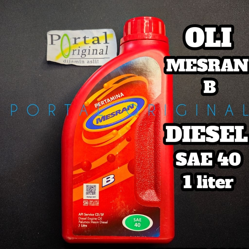 Oli mesran B40 Diesel 1 Liter Pertamina oil mesin B disel 1000 ml SAE 40
