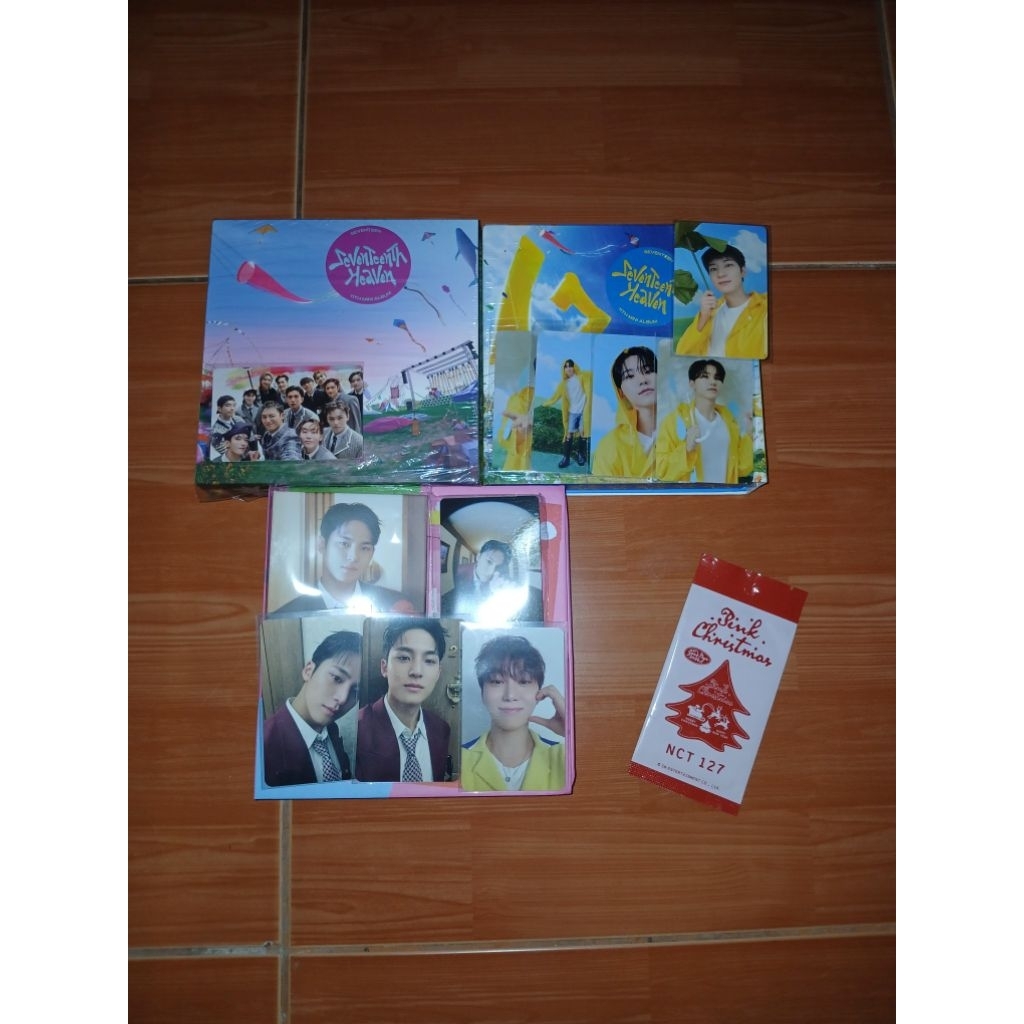 ALBUM SEVENTEEN MINGYU SET SEUNGKWAN WONWOO TRADING CARD PINK CHRISTMAS 127 SEALED