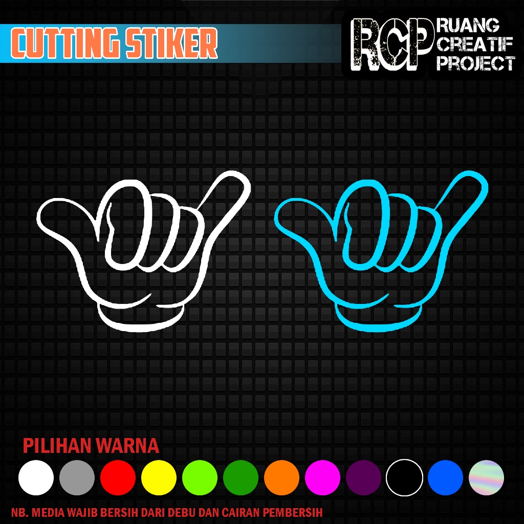 CUTTING STIKER TANGAN SHAKA / CUTTING STIKER SHAKA / CUTTING STIKER VIRAL