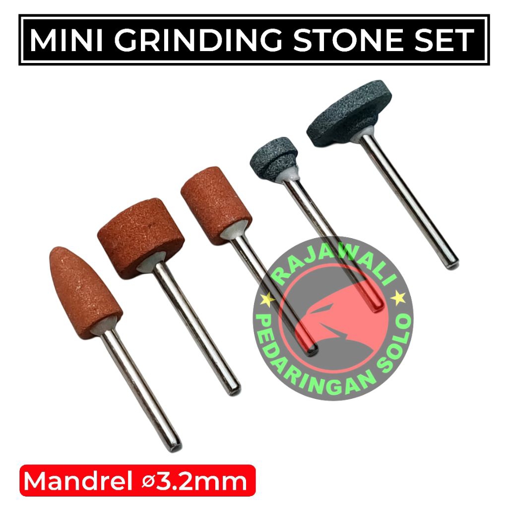 Set Batu Gerinda Mini Mandrel 3.2mm – Mini Grinding Stone Dremel – Mata Gerinda Mini Bor