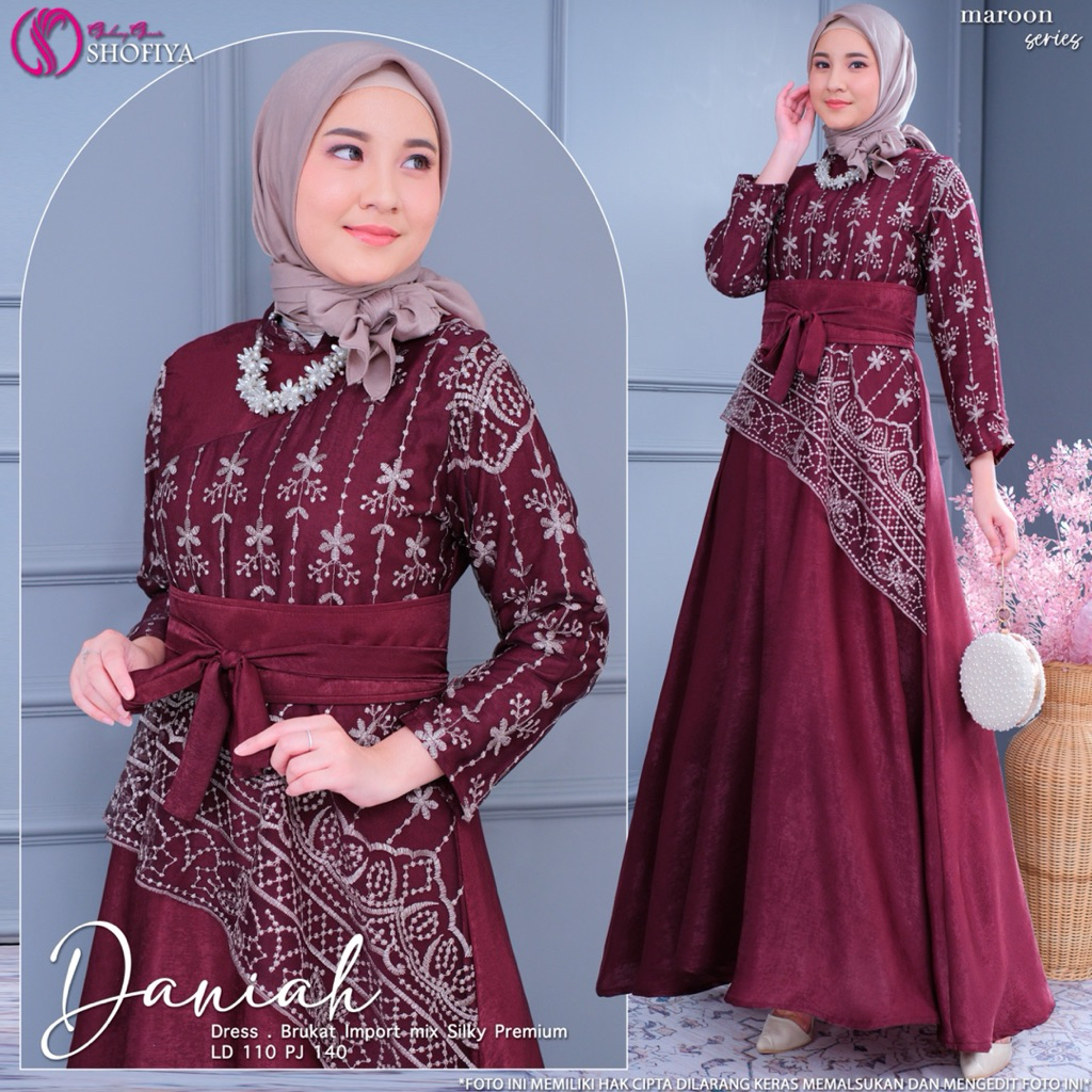 GAMIS DRESS DANIAH MOTIF BATIK ORIGINAL BY SHOFIYA
