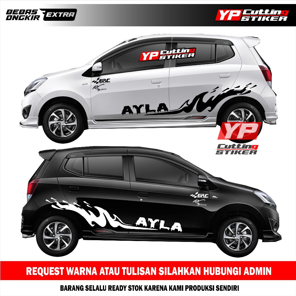 Sticker mobil ayla agya abstrak sticker mobil ayla agya terlaris stiker mobil ayla agya terbaru kere