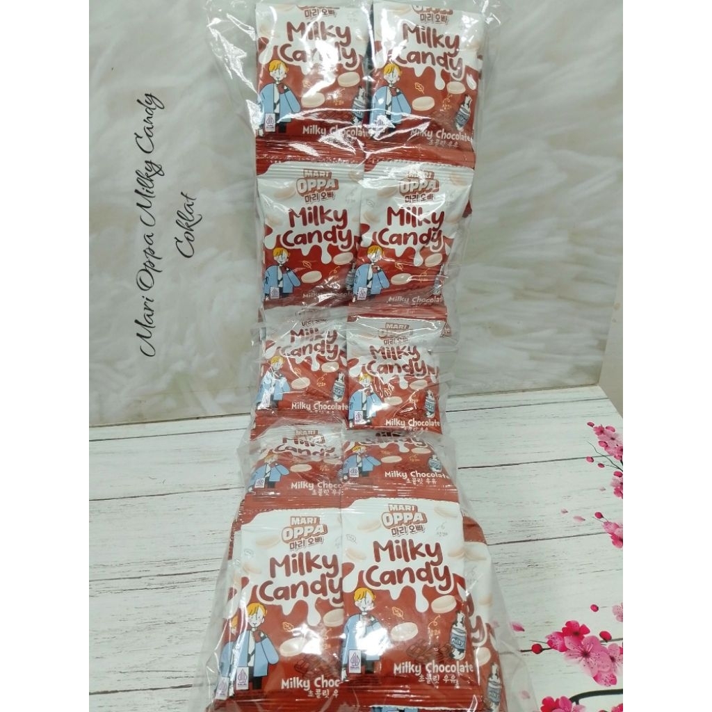 

MARI OPPA Permen Milky Candy Rasa Chocolate Uk 12gram@ isi 5 Butir Exp aman Harga super terjangkau ( CEK DESKRIPSI)