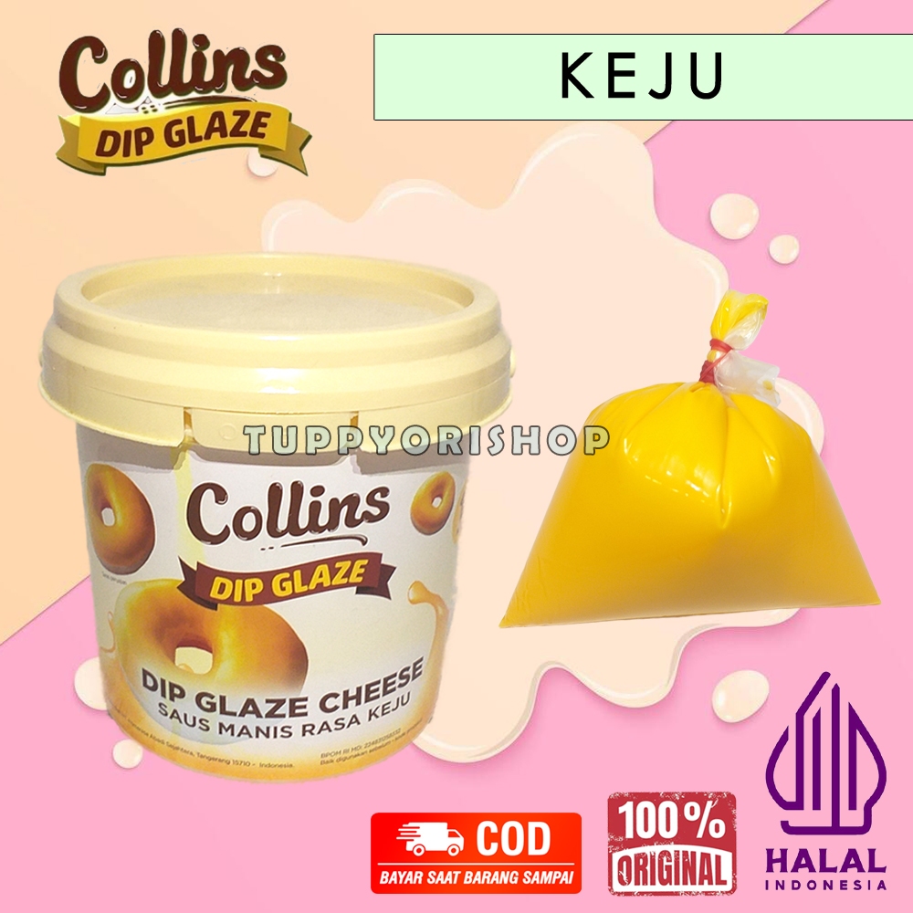 

Collins Dip Glaze Rasa Keju | Saus Manis Pasta Selai Donat Roti Rasa Keju