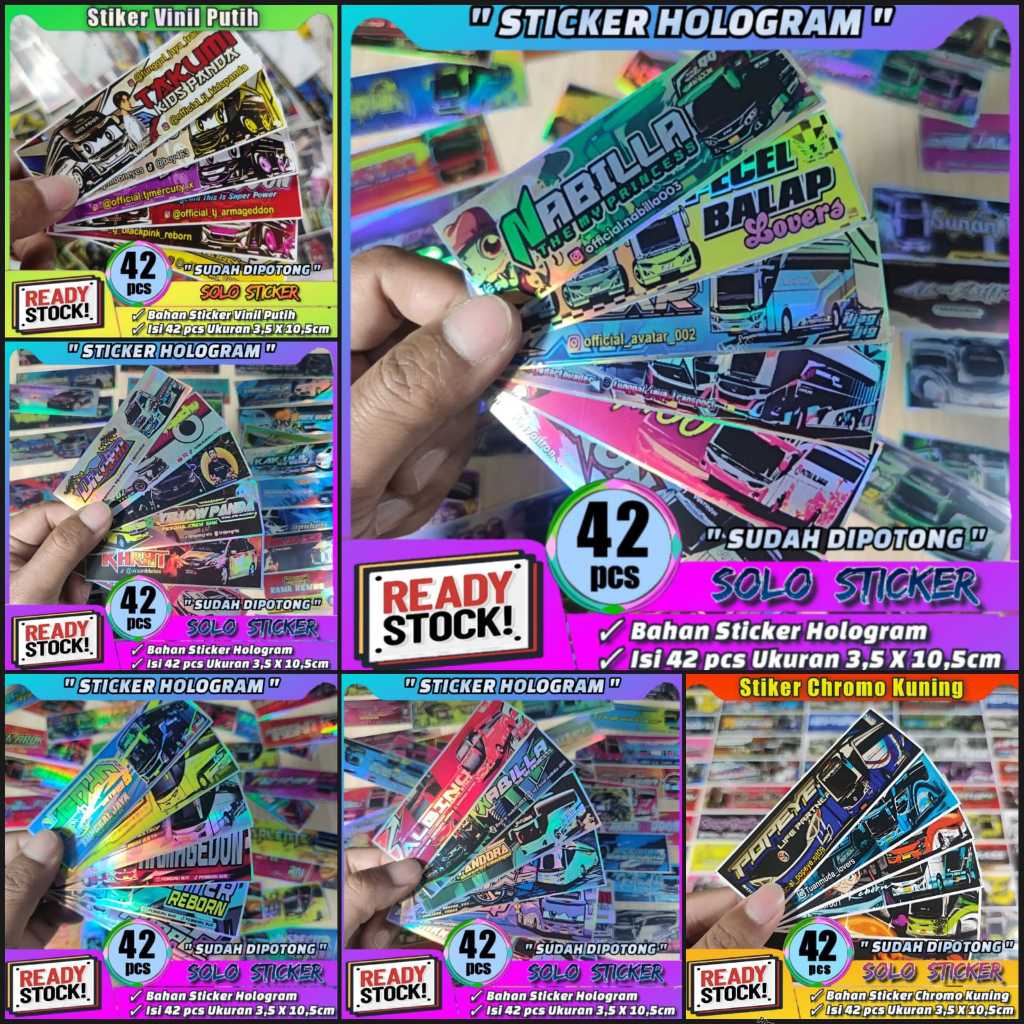 

Stiker Bus Panjang Hologram Sudah Dipotong Isi 42 Pcs