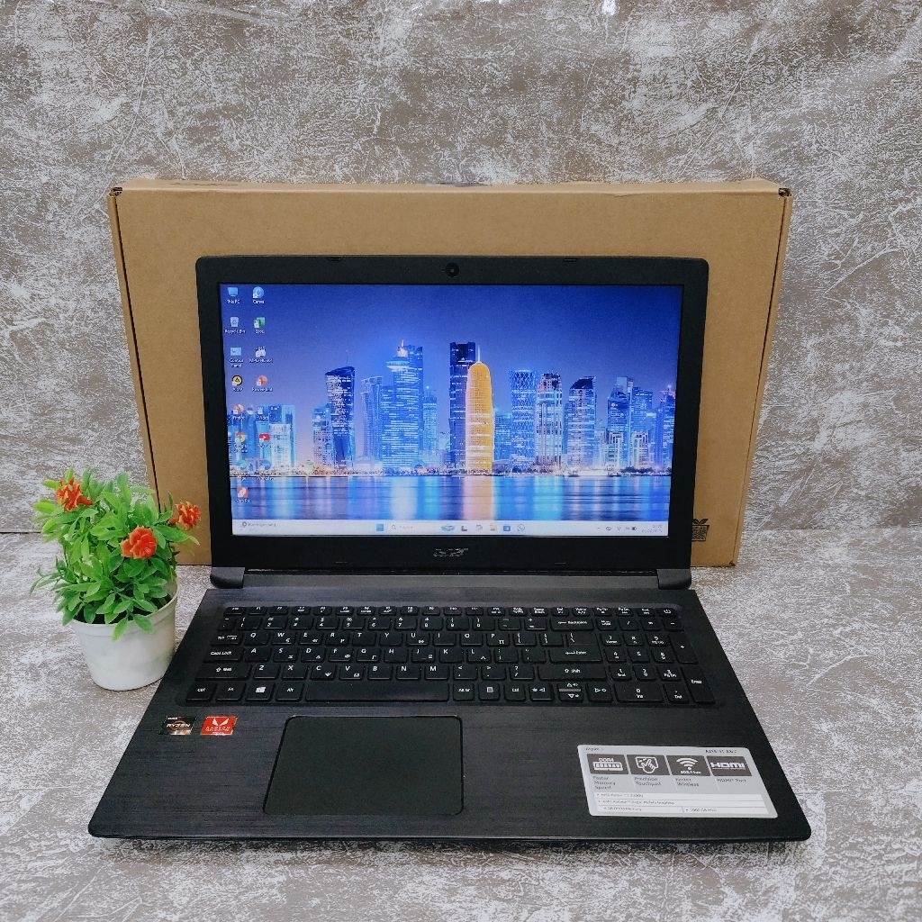 Jual Laptop Acer Aspire 3 A315-41 AMD ryzen 3-2200U Ram 8GB SSD 512GB layar 15,5Inc Fullset