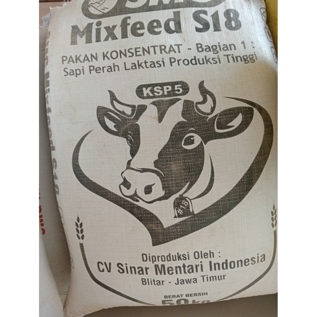 SMG MIXFEED S18 pakan sapi perah kemasan 50KG