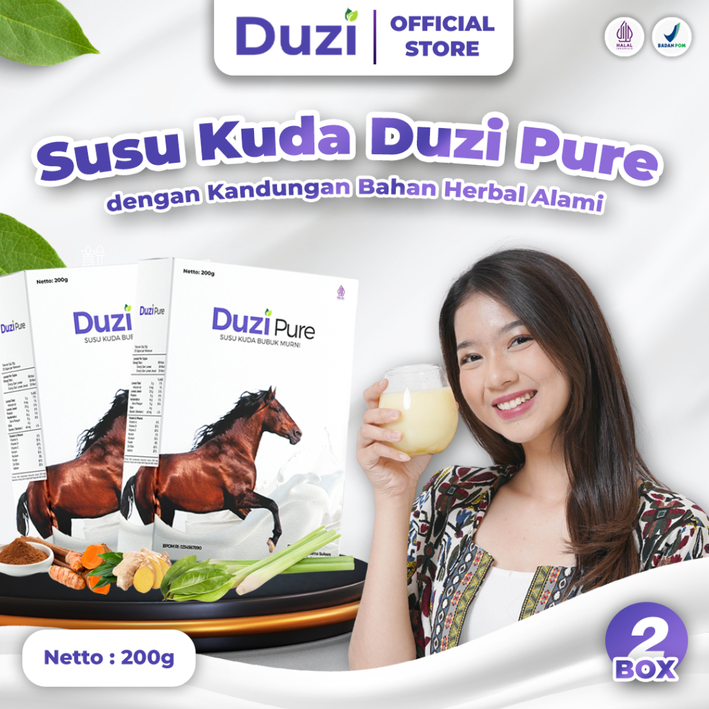

Duzi Pure - Susu Kuda Lombok Herbal Original 2 Box 200 Gram