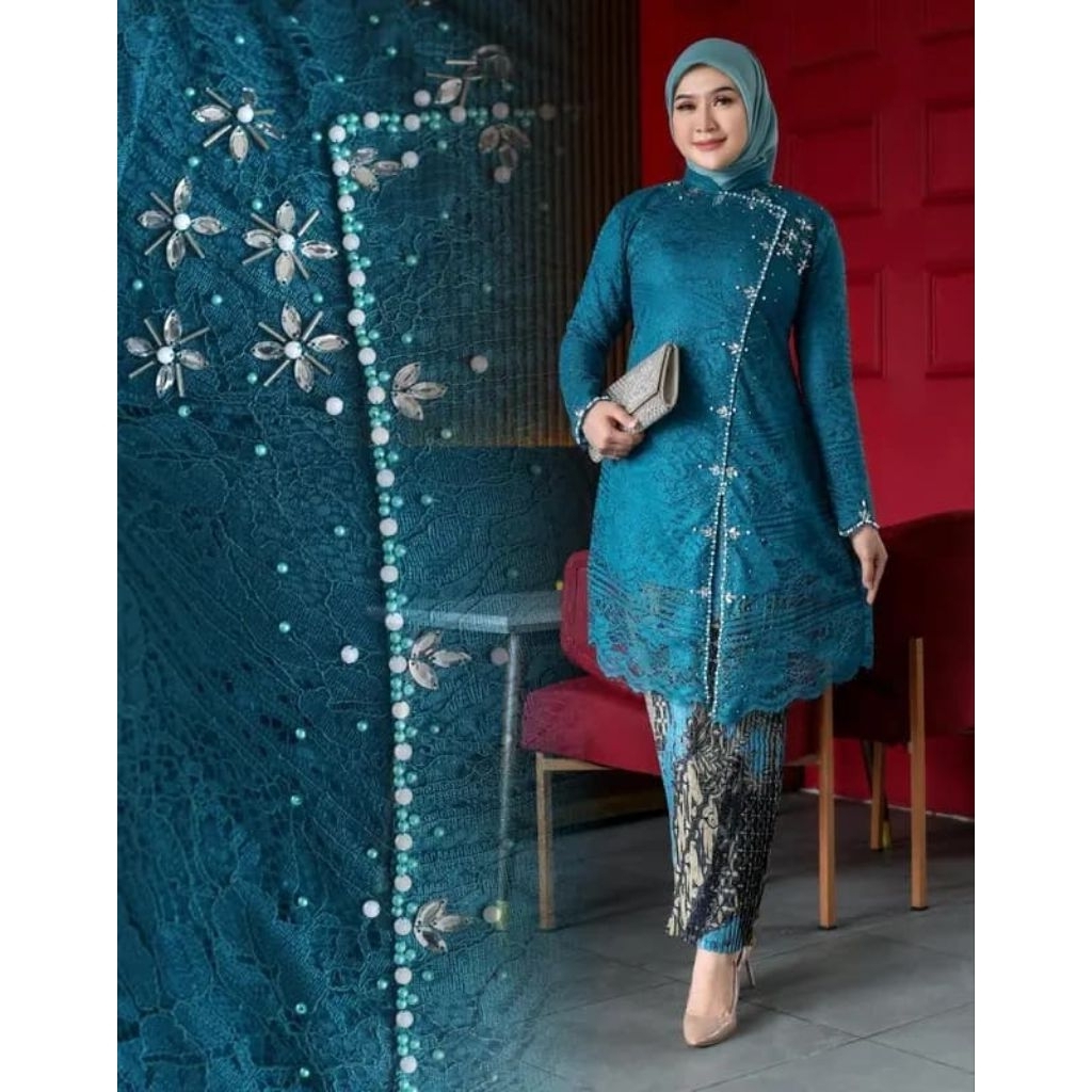 {Free Hijab} Set kebaya janggan kartini kebaya wisuda lamaran terbaru kebaya modern atasan kekinian 