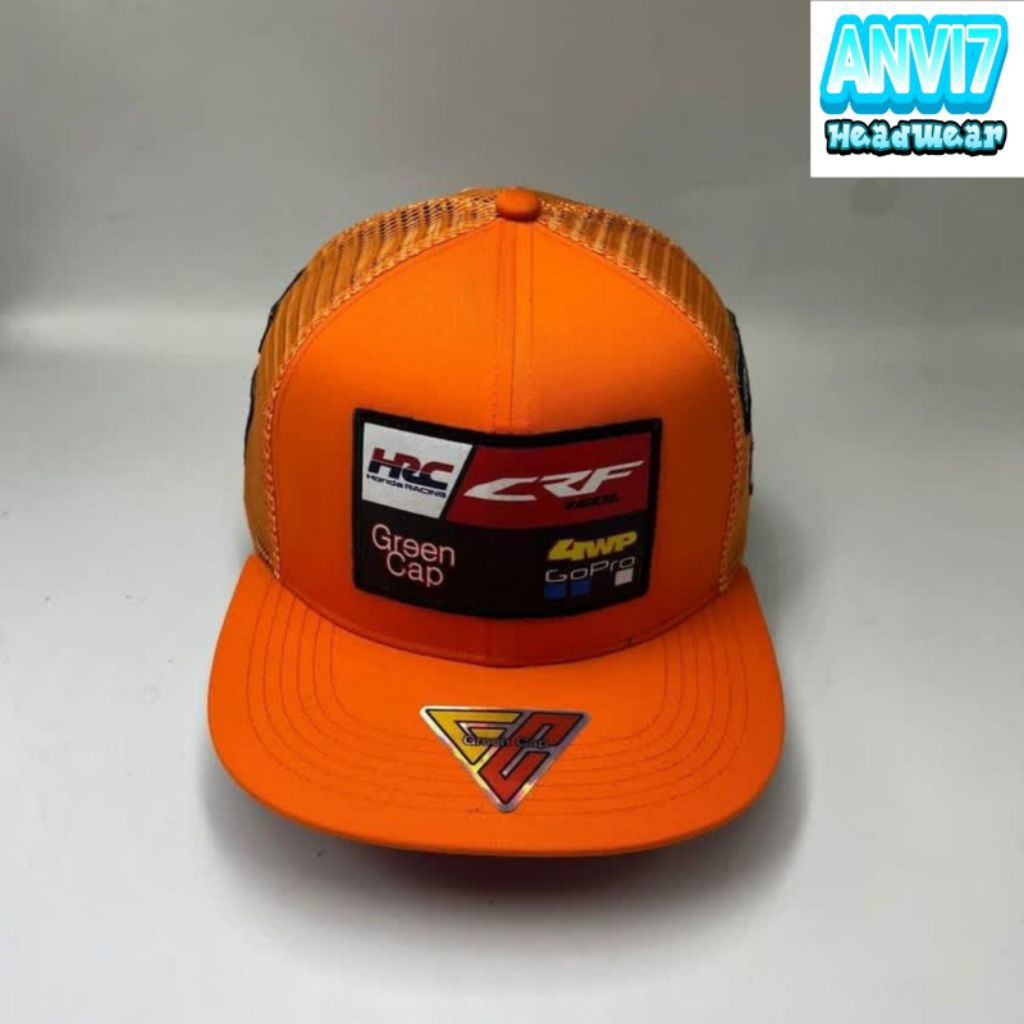 Topi Snapback Racing CRF Orange Premium Termurah