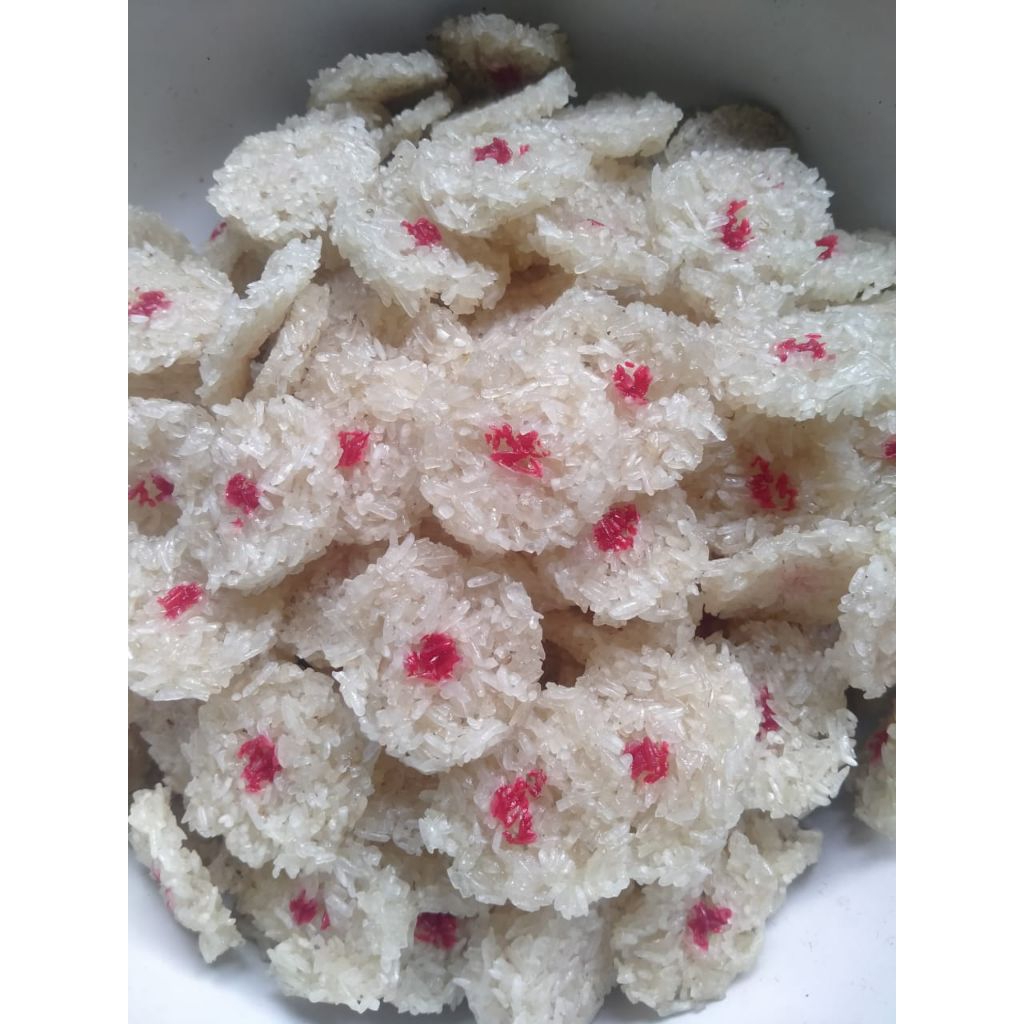 

Rengginang ketan putih rasa bawang berat 1000g/500g/300g