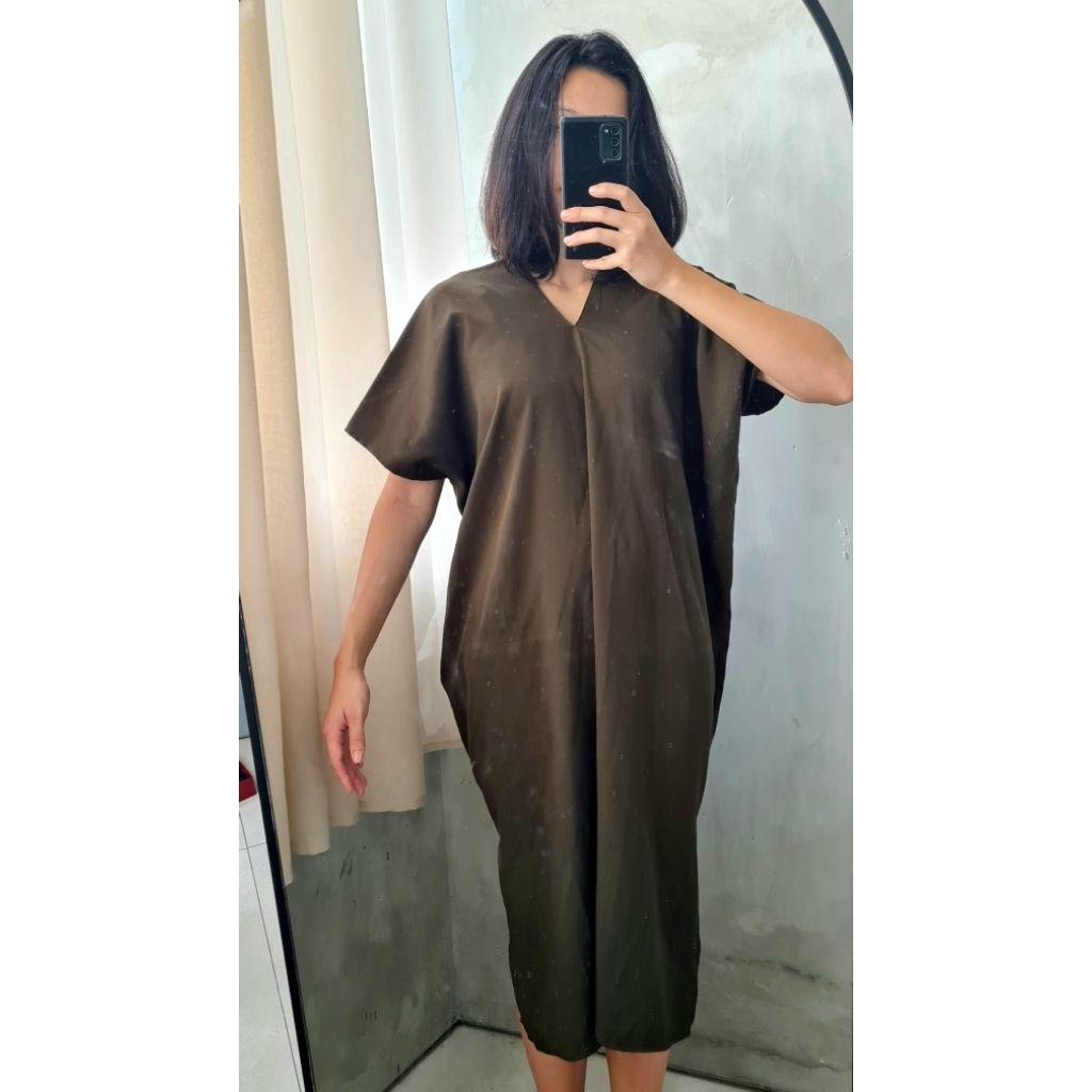 PRELOVED Kyle Loose Dress Olive