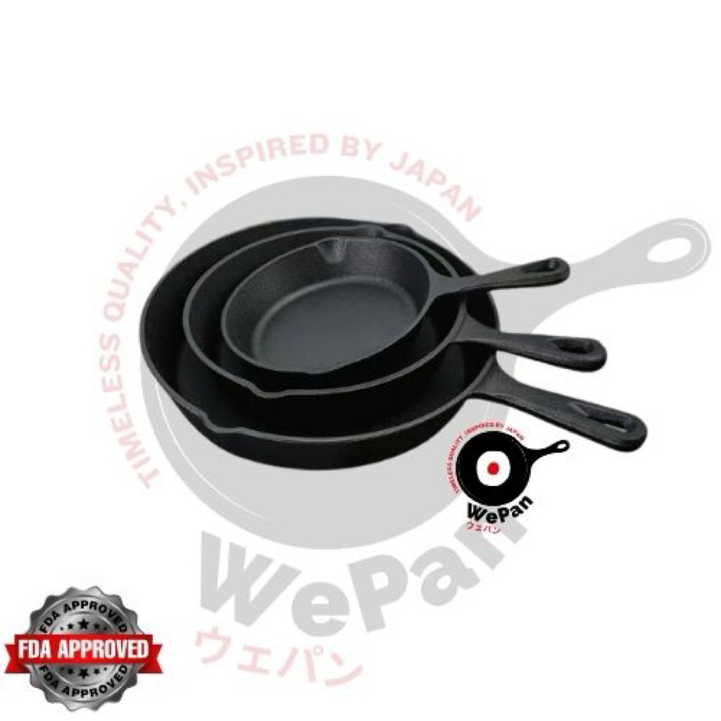 WePan Cast Iron Pan / Fry Pan Skillet / Wajan Besi / Penggorengan Cast Iron / Alat Masak Cast Iron /