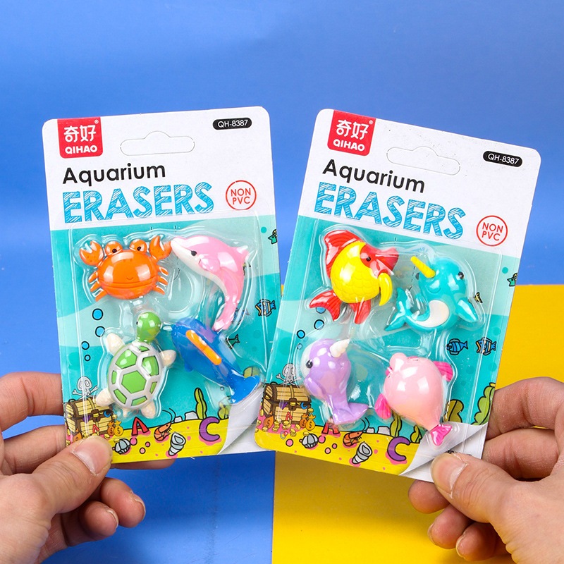 

8387 Set Penghapus Karakter Hewan Laut Ikan lumba-lumba Sensory play anak