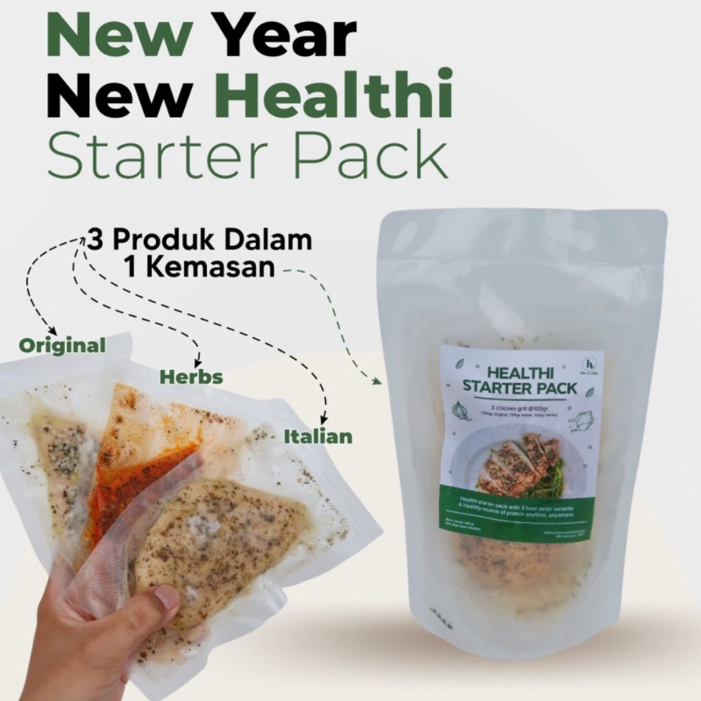 

STARTERPACK 3 PCS DADA AYAM HEALTHI (ORIGINAL, HERBS, ITALIAN)