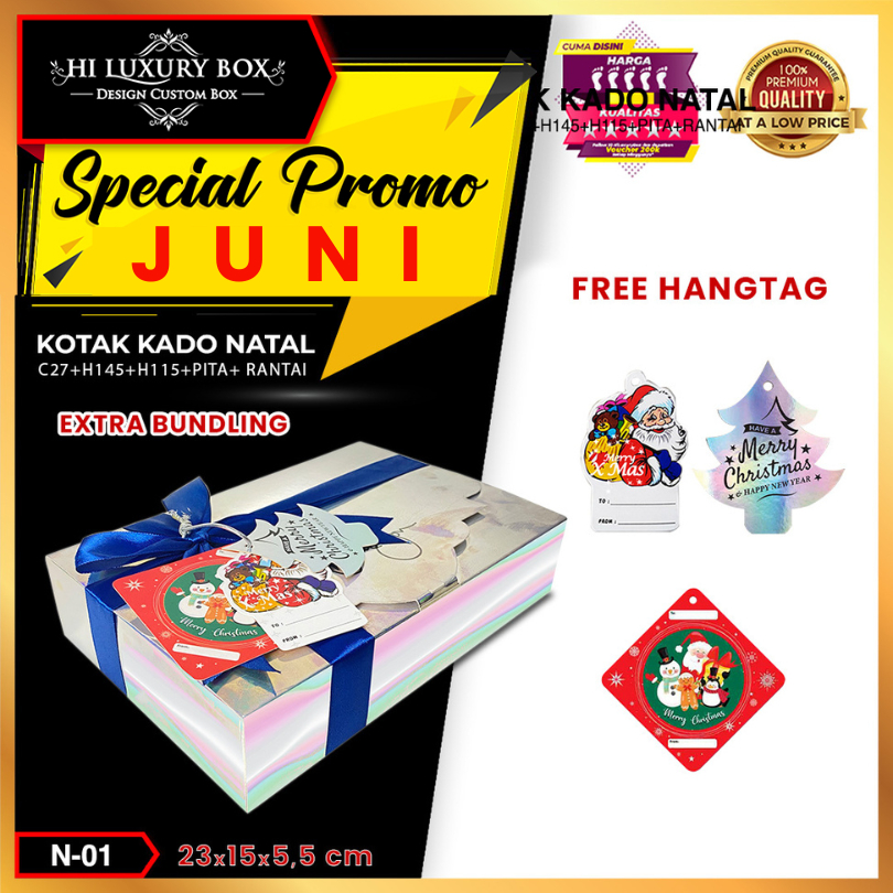

Kotak kado - Box Hologram Hadiah Natal - Beli 1 dapat 6 - N-01