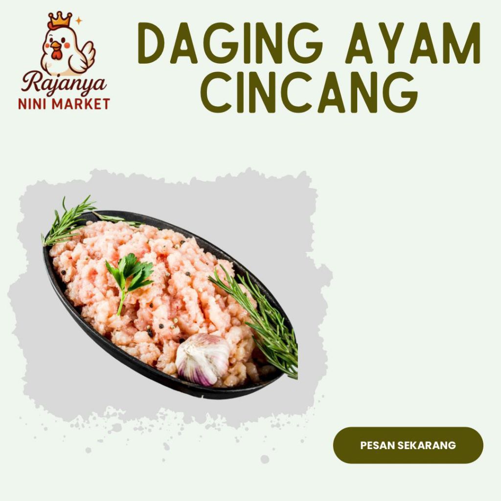 

daging ayam giling bagian paha tanpa kulit dan tulang