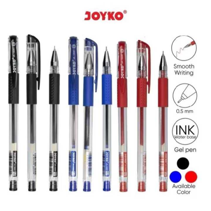 

( 1 PACK ) Gel Pen Pulpen Pena Joyko JK-100NT 0.5 mm 1 PACK ISI 12 BIJI