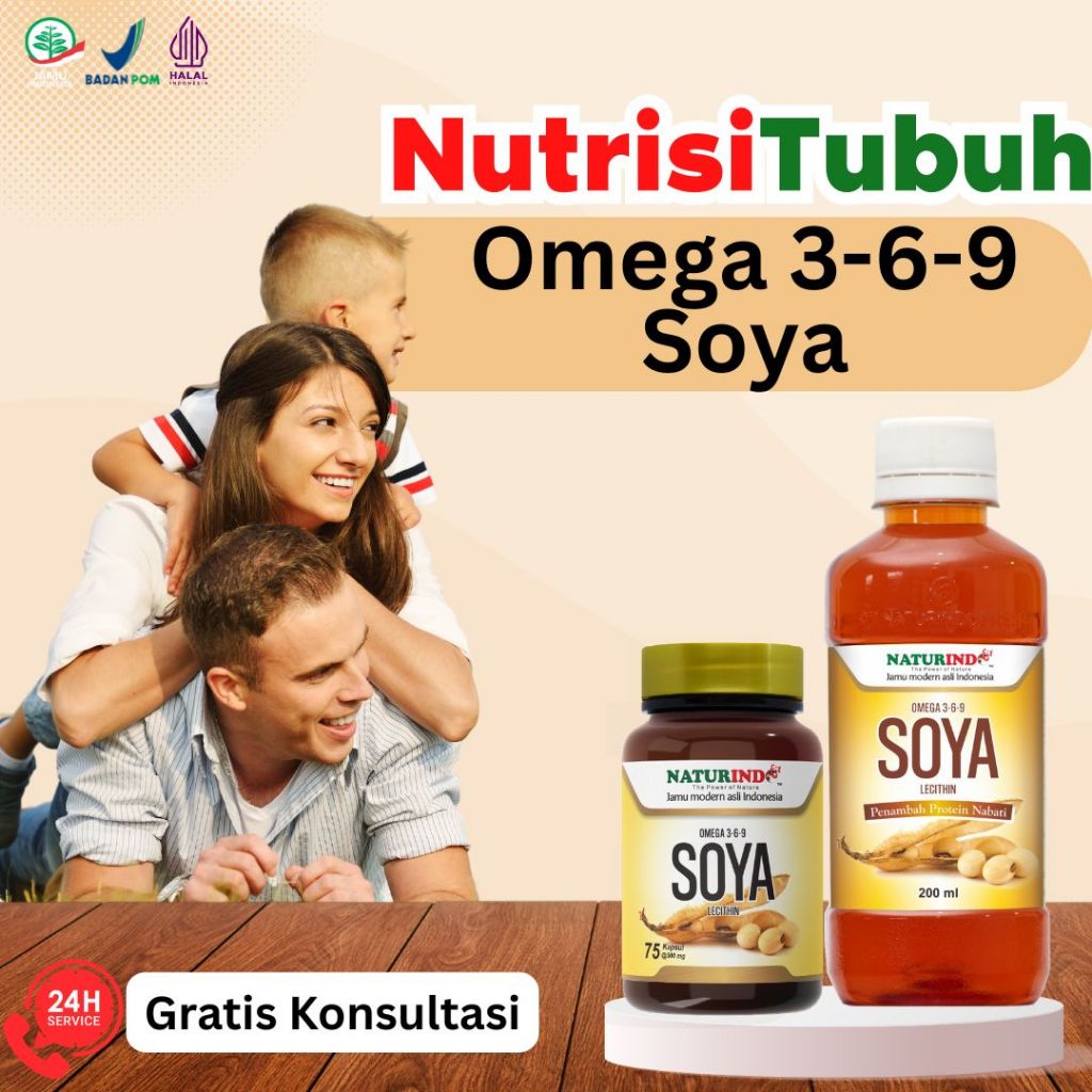 Nutrisi Protein Omega 3 6 9 Obat Herbal Kesehatan Keluarga Minyak Soya Lecithin Naturindo