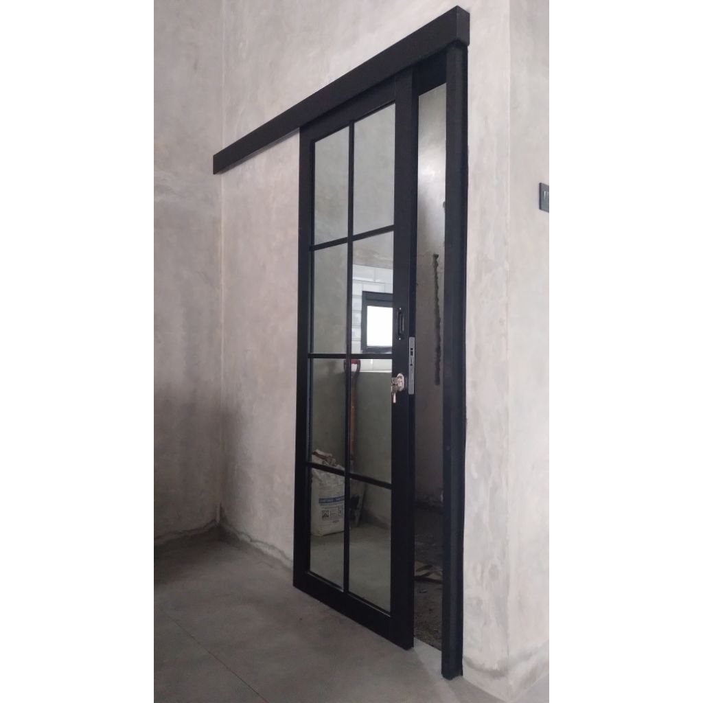 Pintu geser sliding Aluminium+Pemasangan