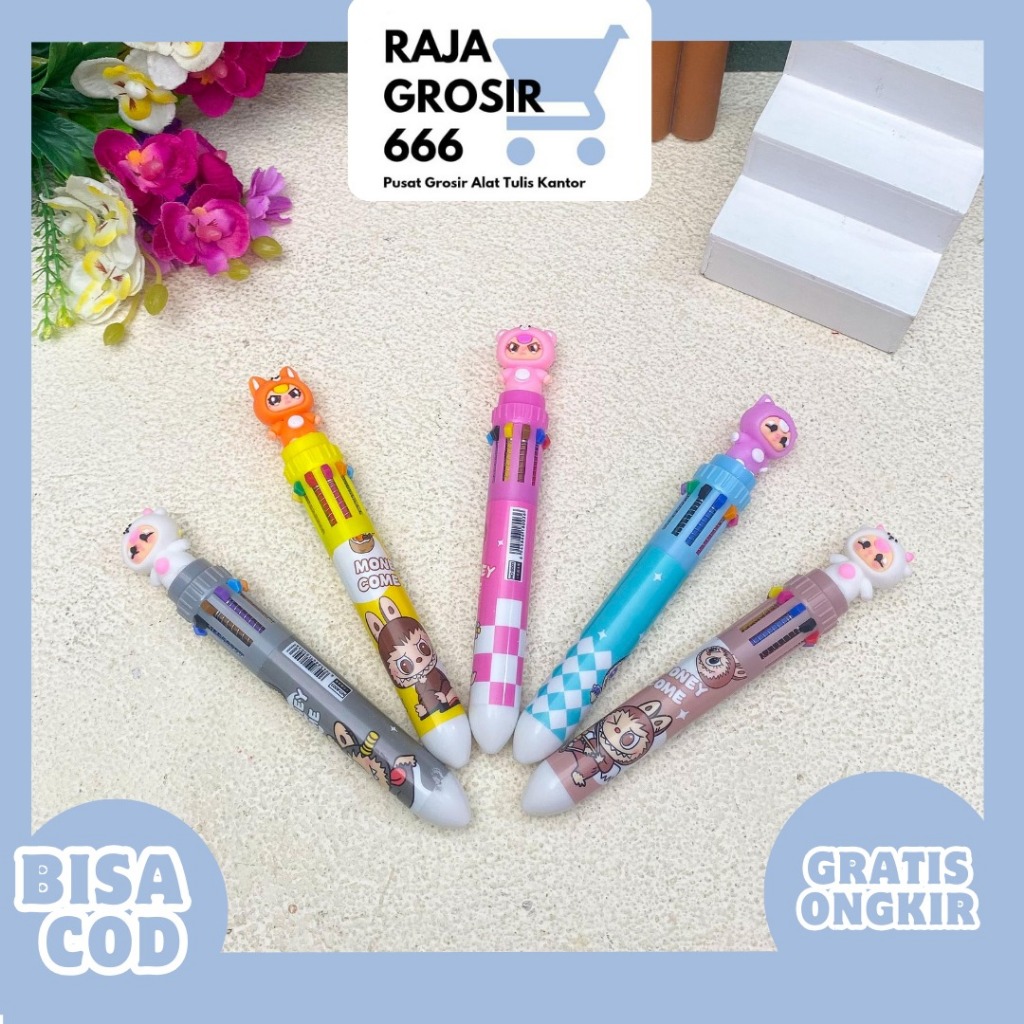 

PULPEN CETEK 10 WARNA BABY THREE PC-1903 PEN LUCU IMUT KADO UNIK SOUVERNIR