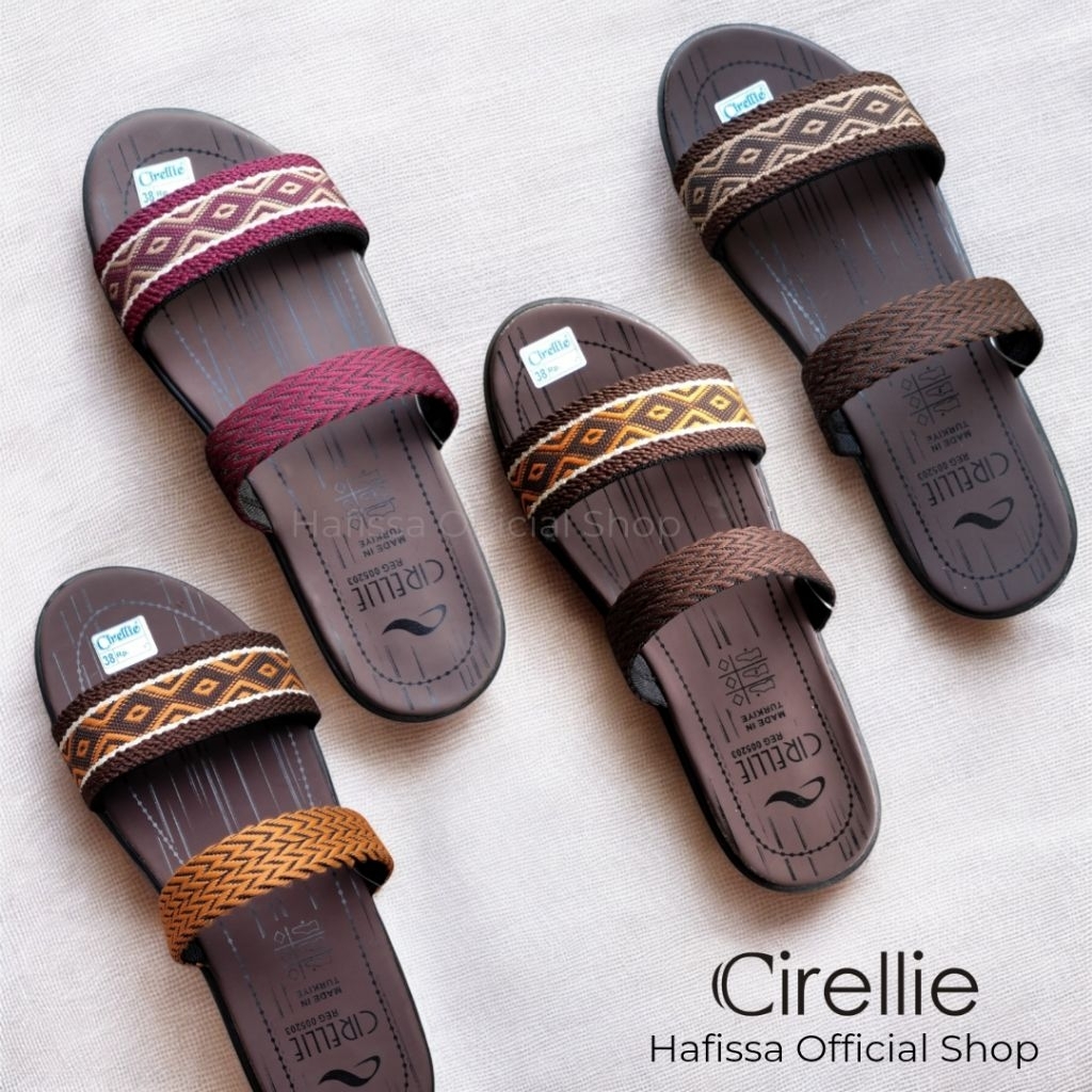 Bella Series 4 Warna Ori Cirellie Turki B2-220 Sandal Selop Wanita 37-40 Sandalnya Anak Muda Now