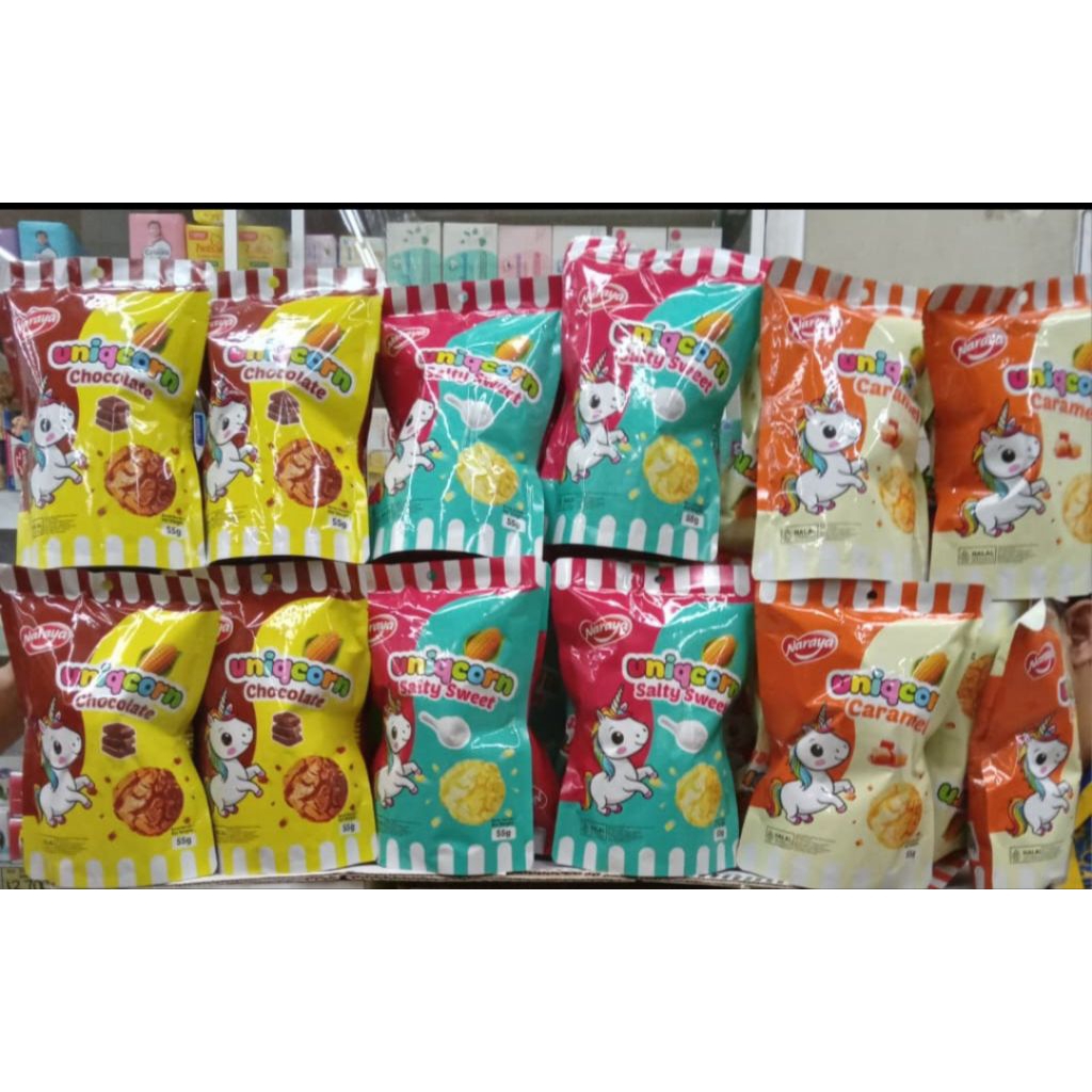

NARAYA POPCORN UNIQCORN CARAMEL/SALTY SWEET/COKLAT 55GR
