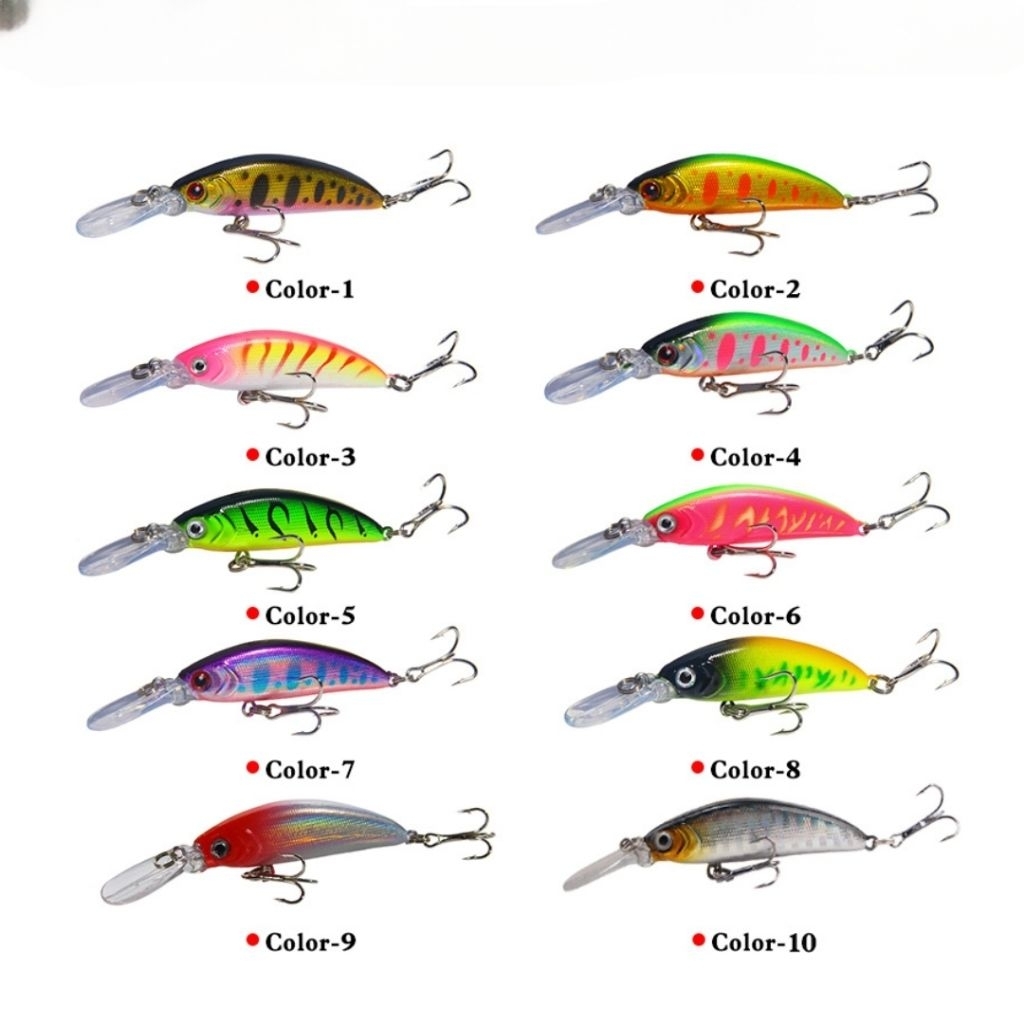 Umpan Pancing Minnow Lidah Panjang 7CM/6G - Umpan Casting Ultralight Minnow