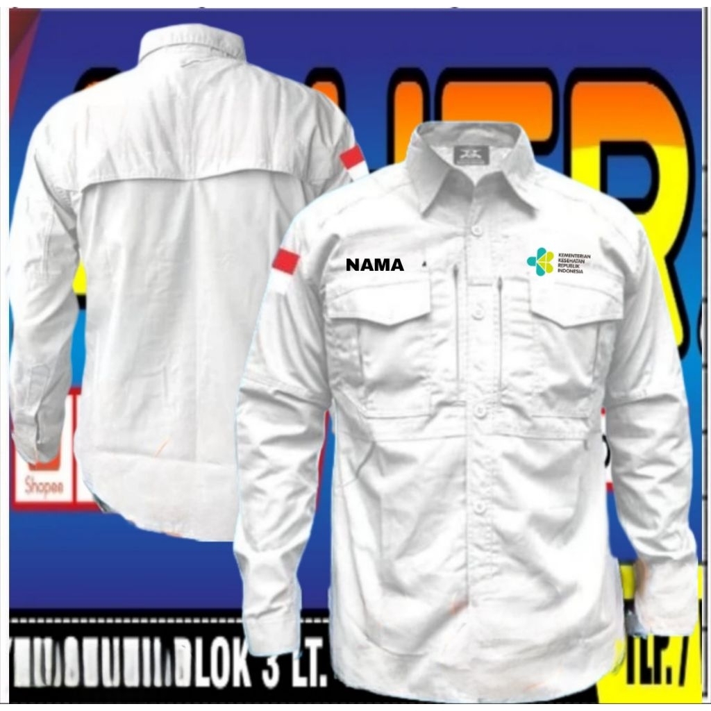 kemeja tactical KEMENKES baju tactical KEMENKES kemeja Kemenkes baju Kemenkes seragam Kemenkes Pdh K