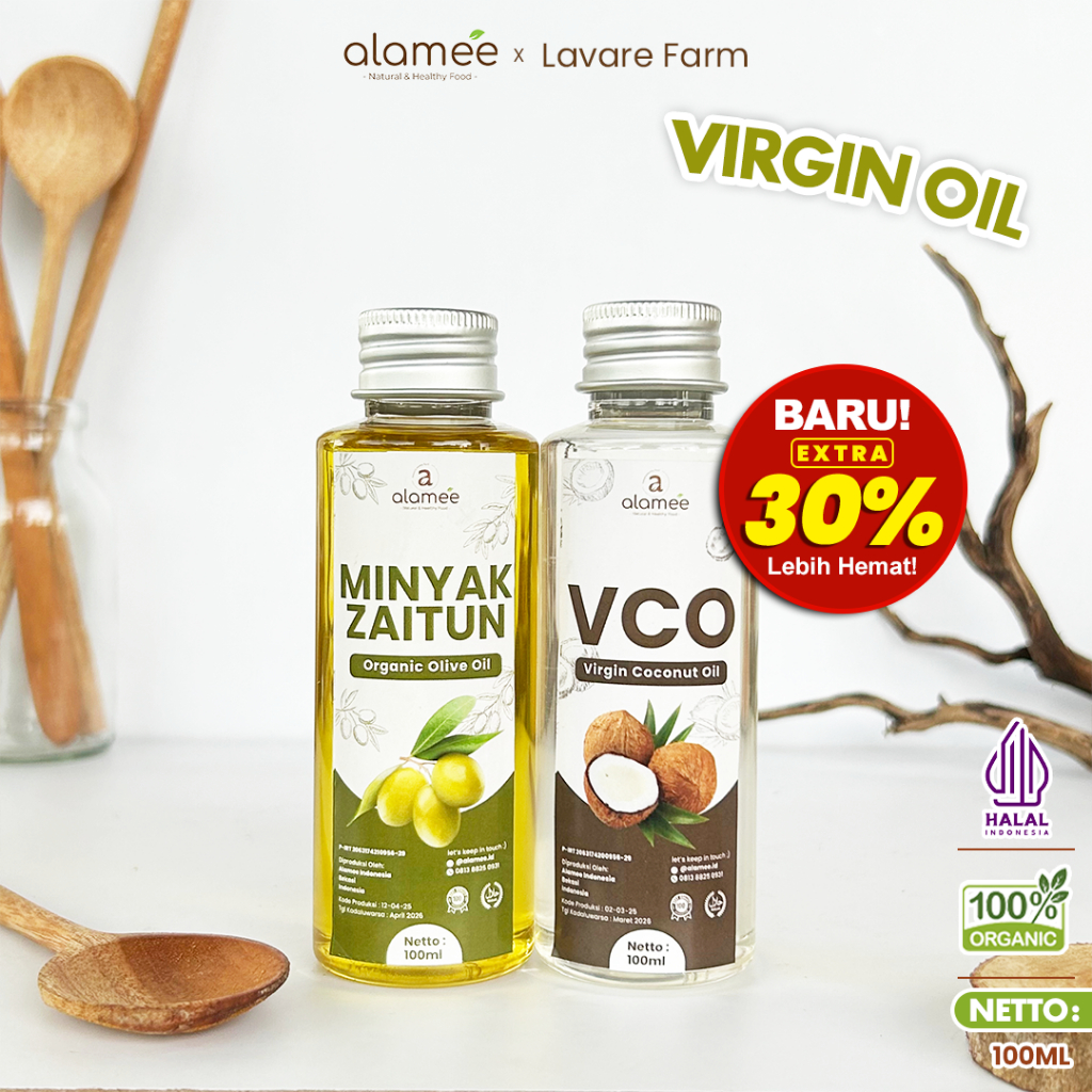 

ALAMEE Virgin Coconut Oil Minyak Zaitun Kelapa Murni Extra VCO Dapat Di minum Di masak Organik 100ml BUMA