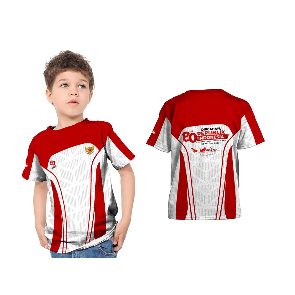 Baju 17 Agustus Anak | Kaos Anak Edisi Kemerdekaan 17 Agustusan 2025 | Pakaian Anak 17 Agustusan