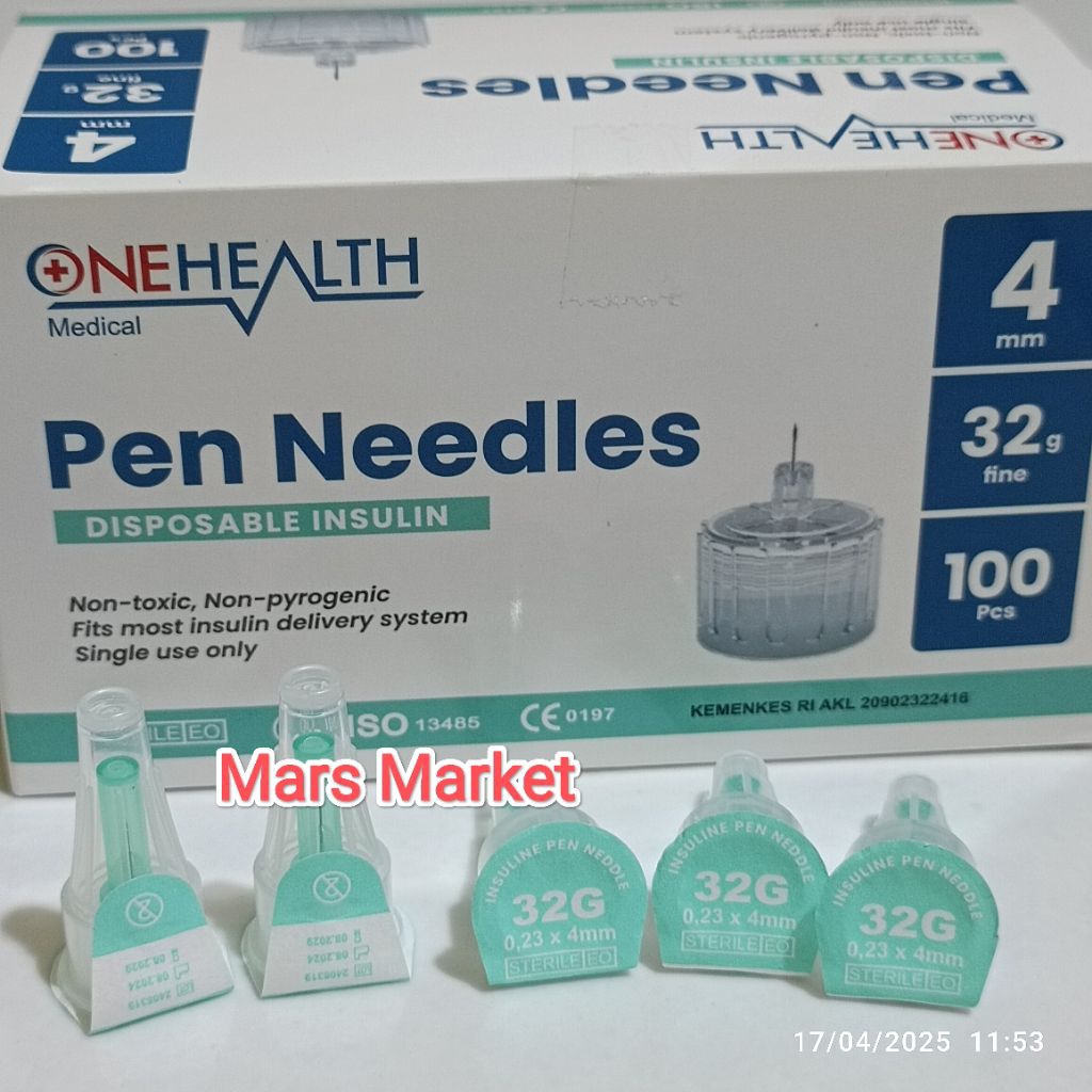 Jarum Insulin 10 pcs Onehealth Pen Needles 4mm / Onehealth Pen Needles 5mm