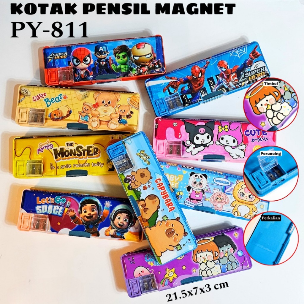 

MJ Kotak Pensil Magnet 7.5x21.5 Timbul Tipe A/Tempat Pensil/Tepak/Pencil Case