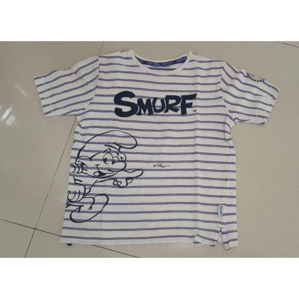 Preloved,kaos anak smurf