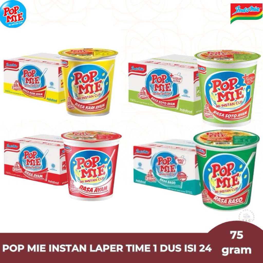 

( 1 Dus Isi 24 Pcs) Pop mie Laper Time Isi 24 PCS berat 75 gram | Pop Mie Indofood