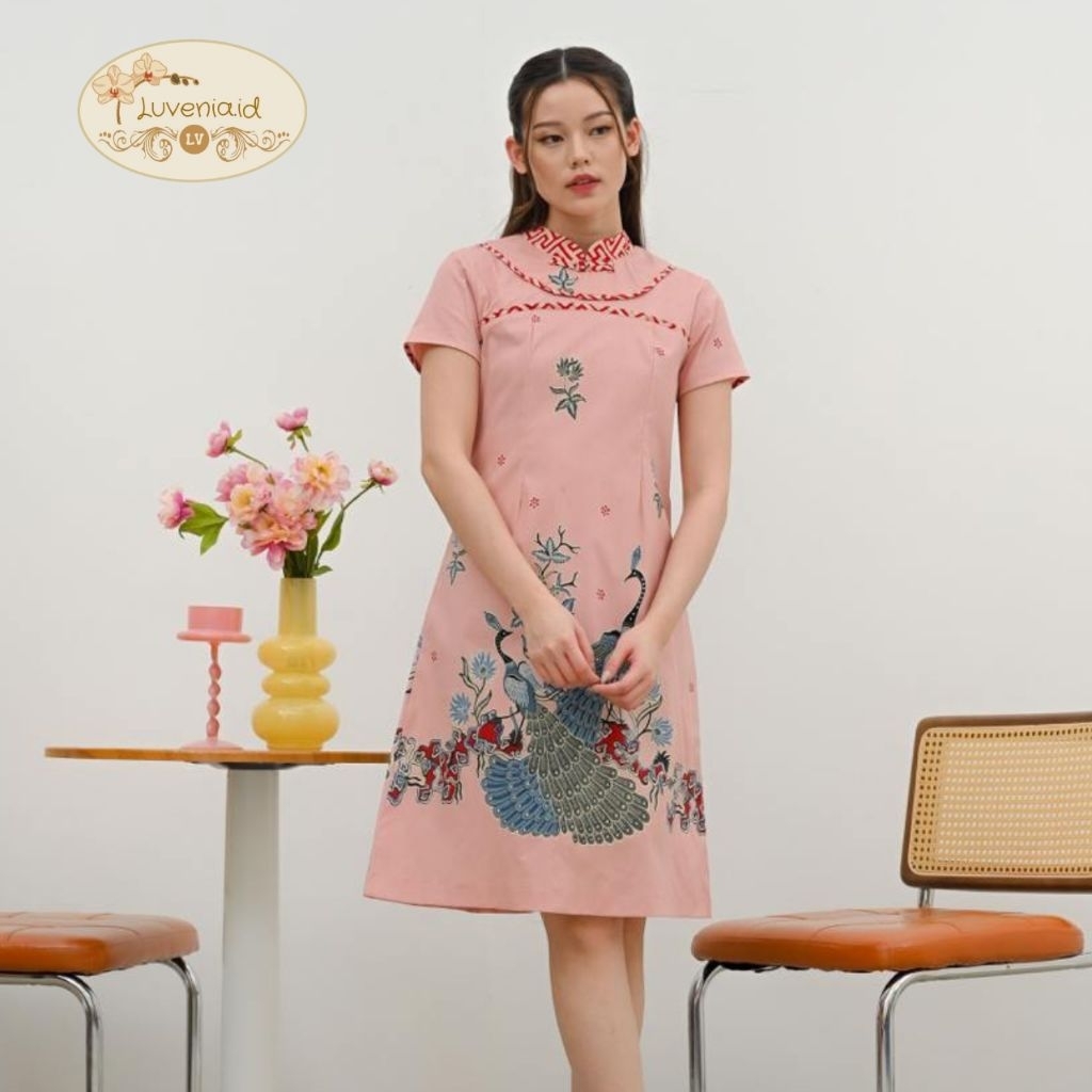 Dress Batik 272 BBB/ Batik Wanita Modern/ Batik Katun Strech