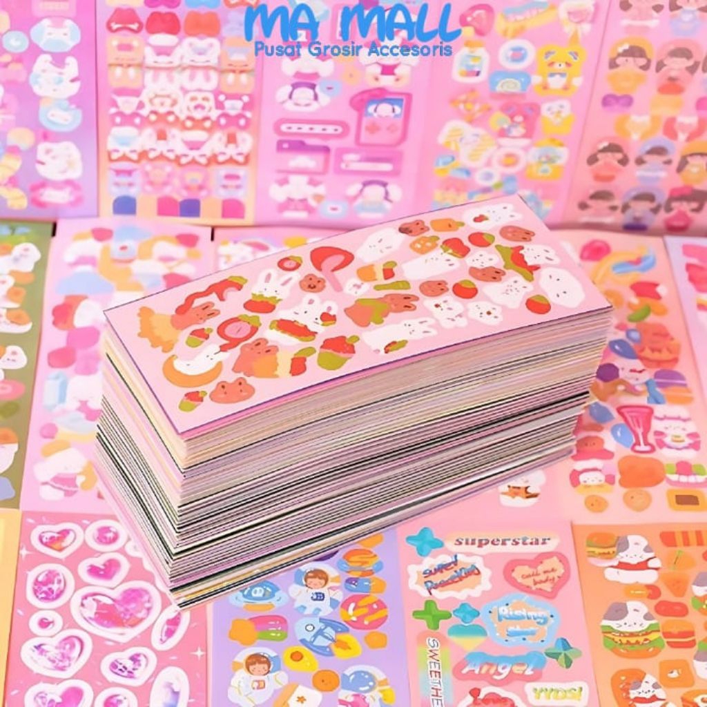 

10pcs Stiker Gliter Hologram A27 Sticker Gliter DIY Dekorasi Jurnal