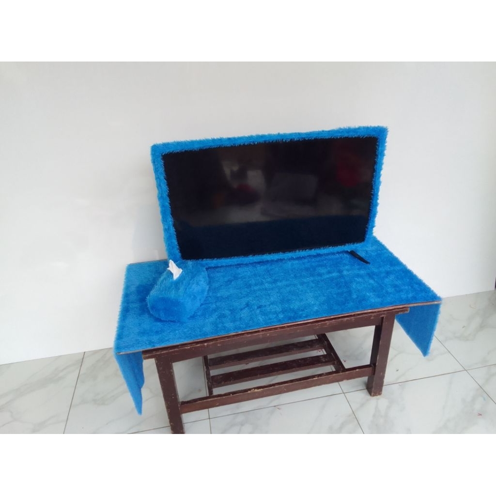 Taplak meja kotak+bando TV led,Alas meja tv