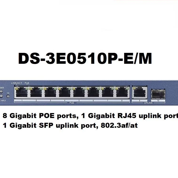 DS-3E1510P-EI/M pOE Switch Hikvision DS-3E0510P-E/M 8port GIGABIT