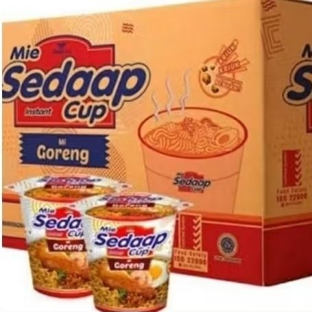 

Sedaap Sedap Cup Mie Goreng Instan Fried Noodle 1 Dus