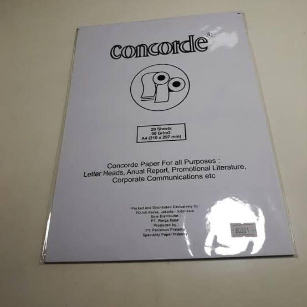 

KERTAS CONCORDE 90GSM / KERTAS SERTIF 90GR 20 LEMBAR PUTIH LIGHT YELLOW