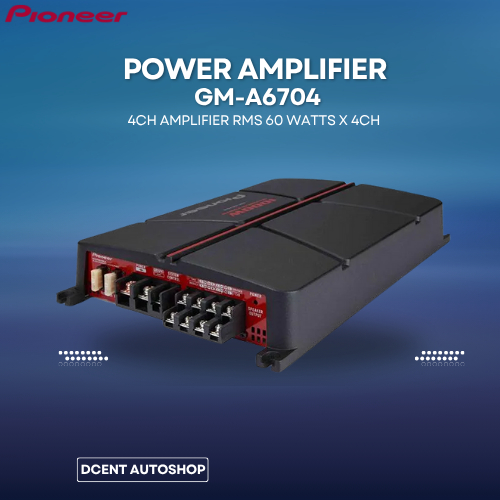 Power Amplifier Mobil - Amplifier Pioneer GM-A6704 - 4 Channel RMS 60 Watt - Amplifier Audio Mobil -