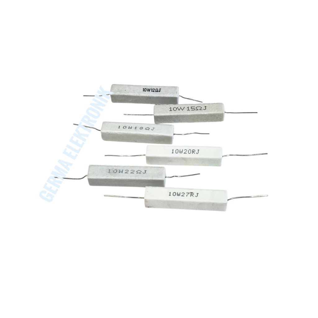 Resistor kapur 10watt berbagai macam nilai