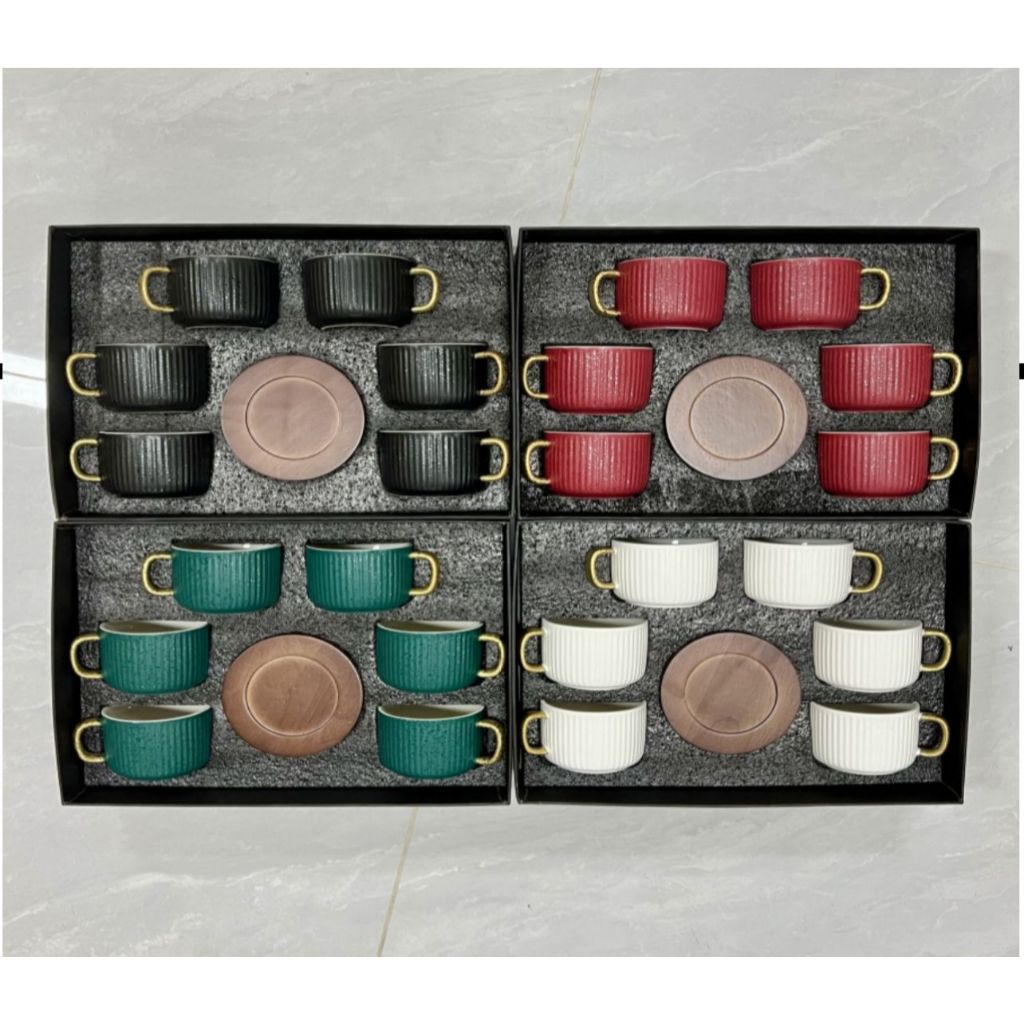 Set Mug Lucu Unik Estetik | Gelas Kopi Karakter Kekinian (Isi 6 Mug)