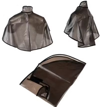 kip cat rambut plastik PVC tebal salon kain kip barbershop transparant pelindung pakaian untuk cat r