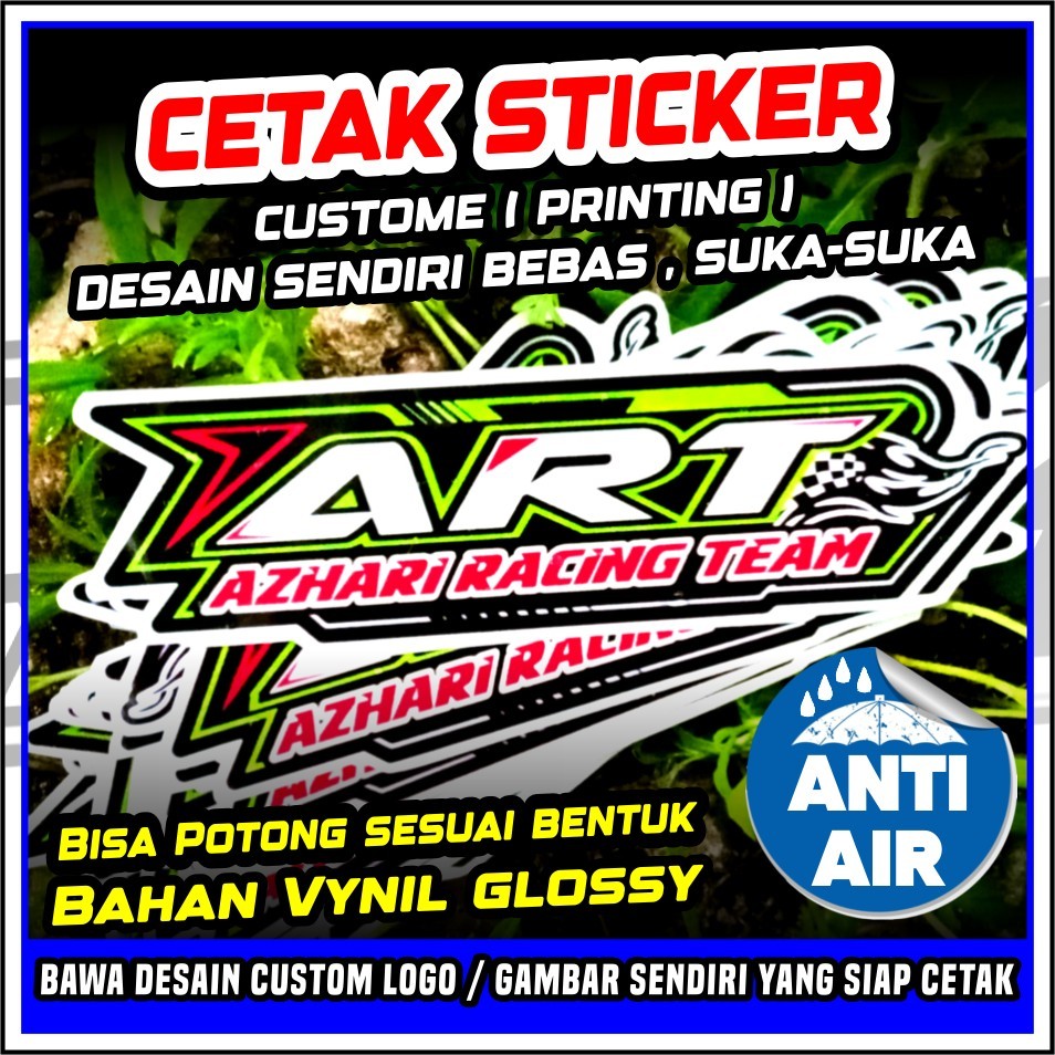 

CETAK STICKER CUSTOME DESAIN SENDIRI ( Bengkel , Sound System, Kominitas, DLL ) Anti Air
