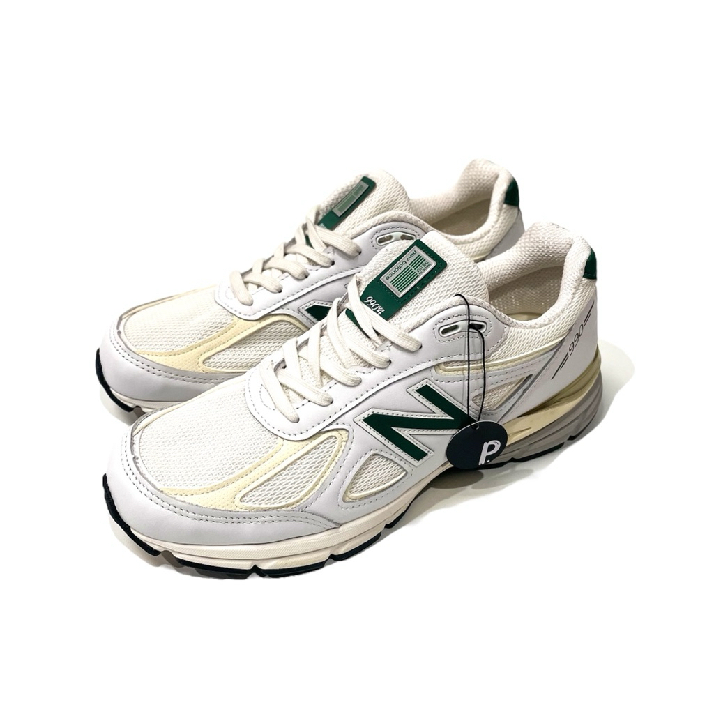 New Balance 990 V4 White Green
