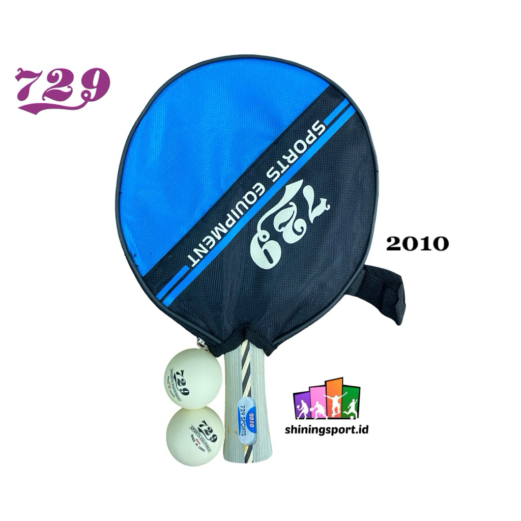 Bet Pingpong 729 2010 (+ FREE BOLA PINGPONG 2 PCS & HEAD COVER)